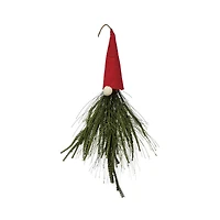 Hello Honey® 21" Faux Pine & Red Fabric Gnome Wall Hanging