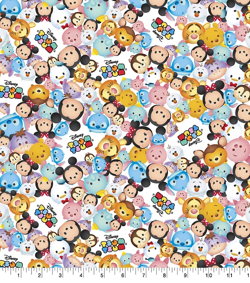 Disney® Tsum Tsum Packed Logo Cotton Fabric