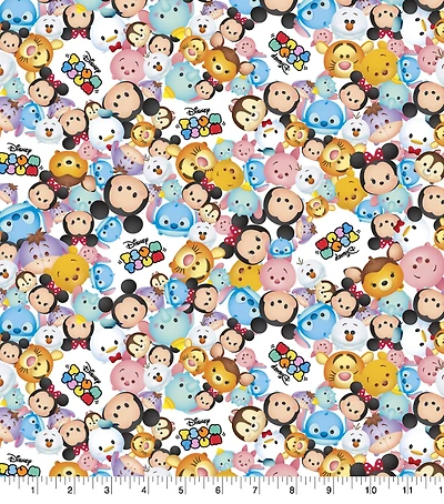 Disney® Tsum Tsum Packed Logo Cotton Fabric