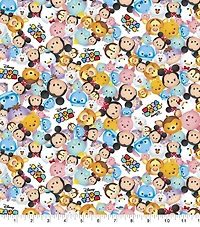 Disney® Tsum Tsum Packed Logo Cotton Fabric