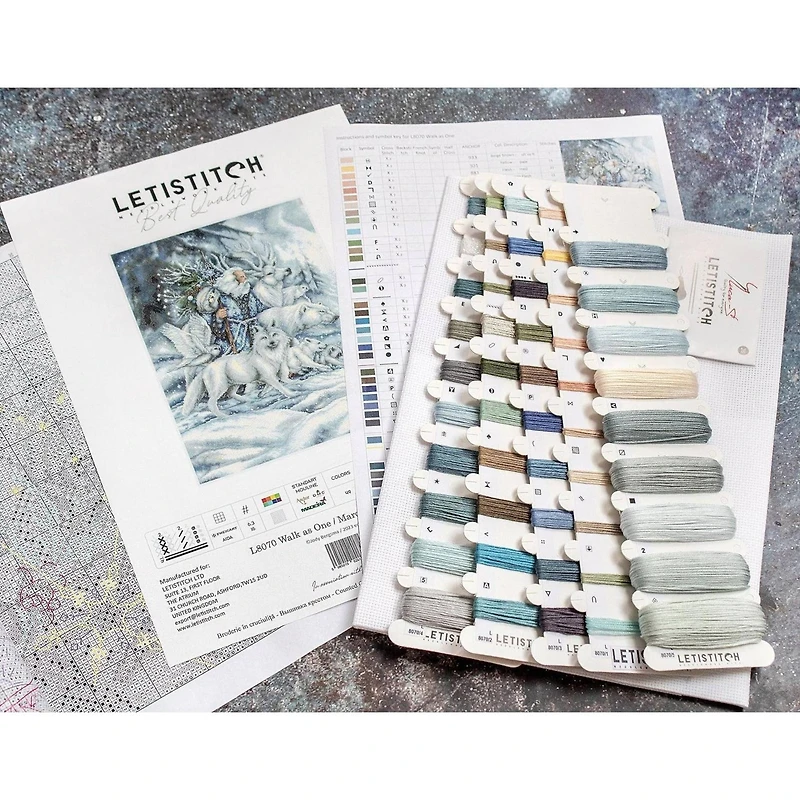 LetiStitch Walk as One Counted Cross Stitch Kit