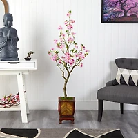 4.5ft. Cherry Blossom Tree in Decorative Planter