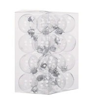 24 Pack 2.75" Clear DIY Plastic Ball Ornaments by Make Market®