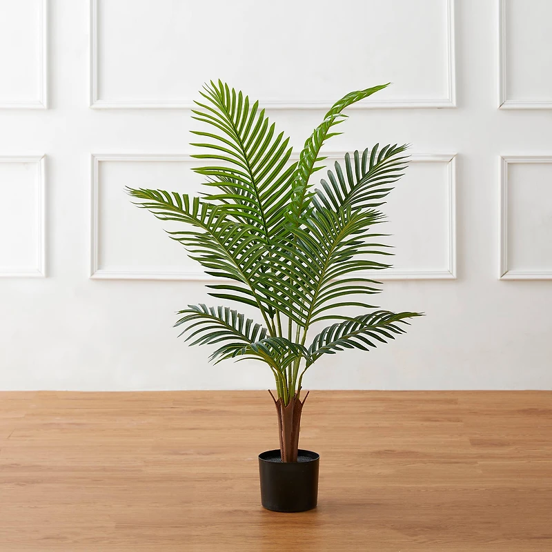 Glitzhome® 3.5ft. Potted Faux Areca Palm Tree