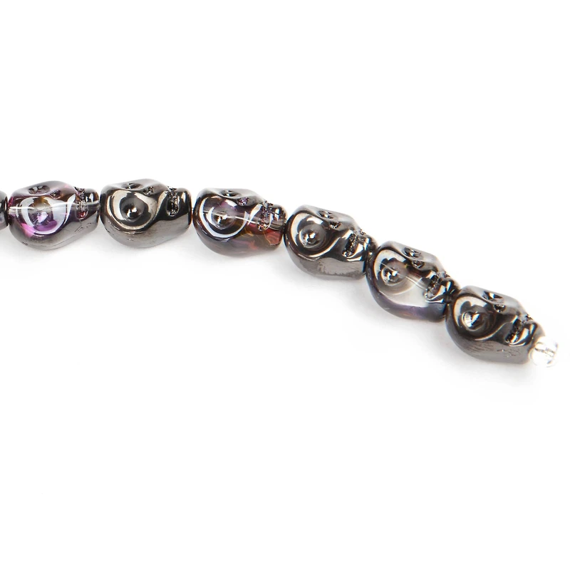 Black Glass Skull Beads, 10mm by Bead Landing™