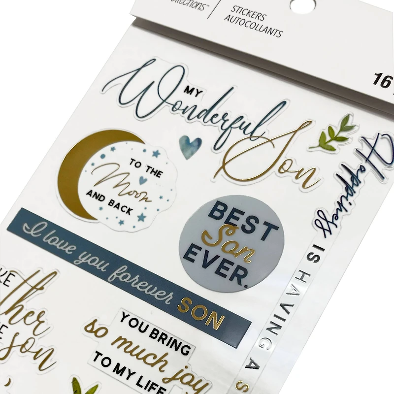 12 Pack: Son Family Stickers by Recollections™