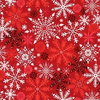 Fabric Editions Red Snowflakes Cotton Fabric