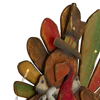 13" Lighted Turkey & Pumpkin Thanksgiving Tabletop Decor
