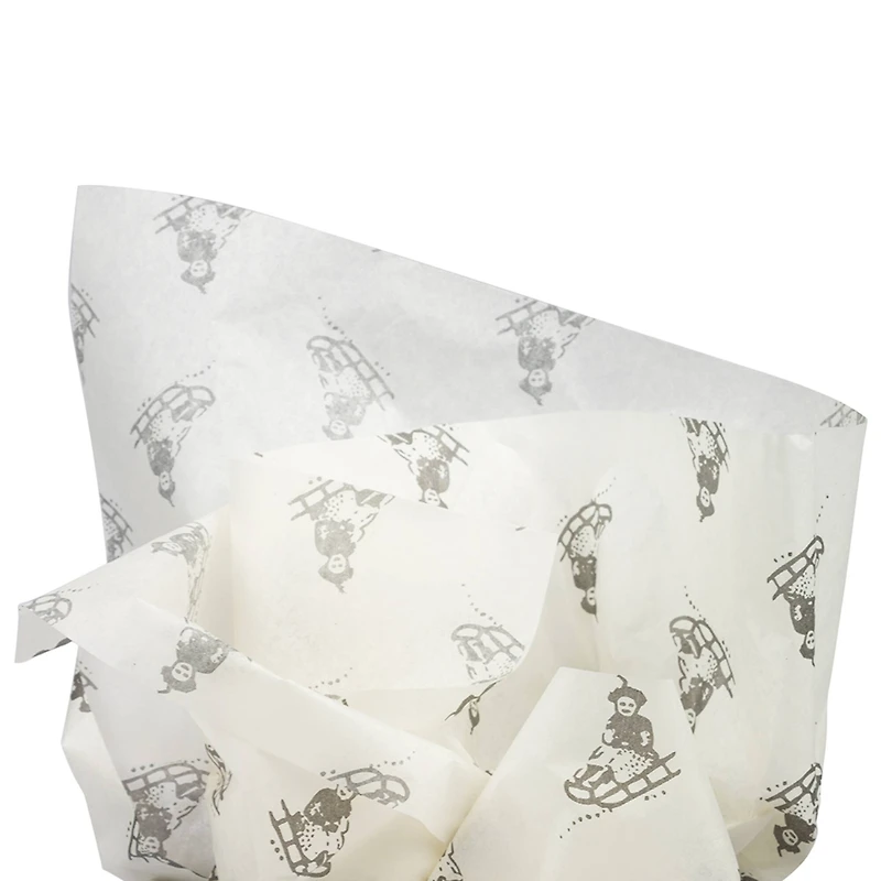 JAM Paper Ivory Sled Holiday Tissue Paper, 8 Sheets