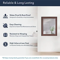 Head West Deep Cherry 28" x 34" Framed Beveled Accent Vanity Mirror