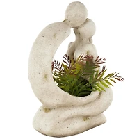 20" Cream Kissing Figures Planter