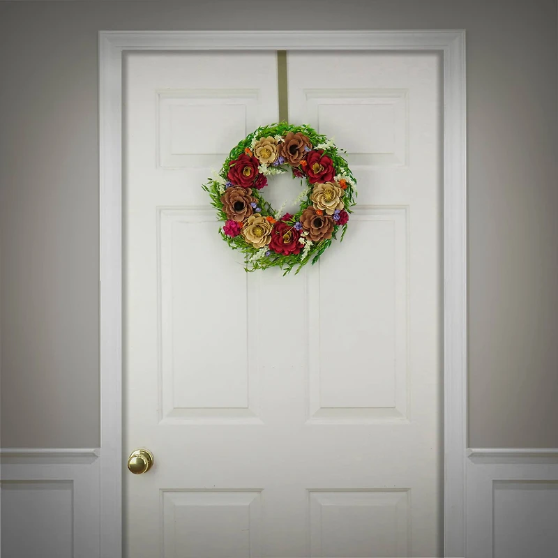 17" Spring Blooms Floral Wreath