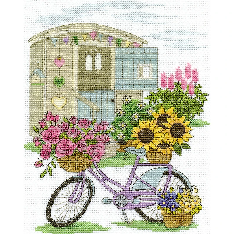 DMC® Flowery Bicycle Counted Cross Stitch Kit