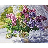 Luca-S Lilac Bouquet  Counted Cross-Stitch Kit