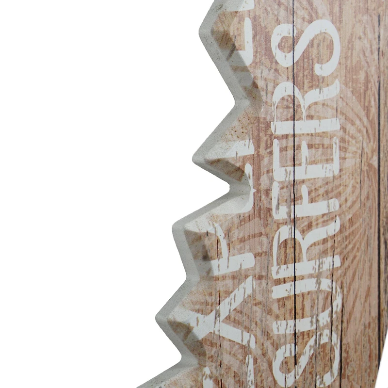 Big Kahuna Surf Club Shark Bite Wood Surfboard Plaque Wall Sign - 60"x15"