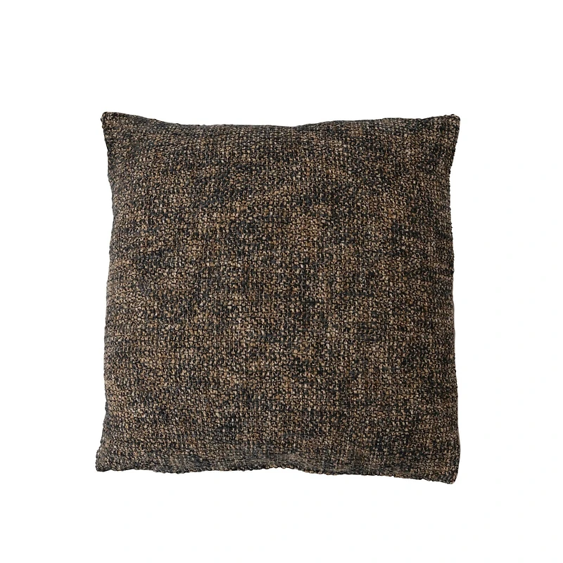 Hello Honey® Black & Natural Mélange Cotton Blend Bouclé Pillow