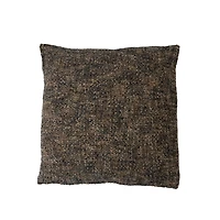 Hello Honey® Black & Natural Mélange Cotton Blend Bouclé Pillow