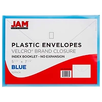 JAM Paper 5.5" x 7.5" Plastic Hook & Loop Closure Envelopes