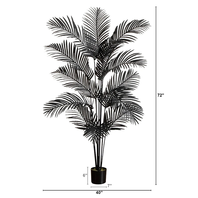 6ft. Artificial Halloween Black Paradise Palm Tree