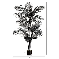 6ft. Artificial Halloween Black Paradise Palm Tree