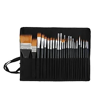 Mixed Media 25 Piece Paint Brush Set with Roller Organizer by Artist's Loft®