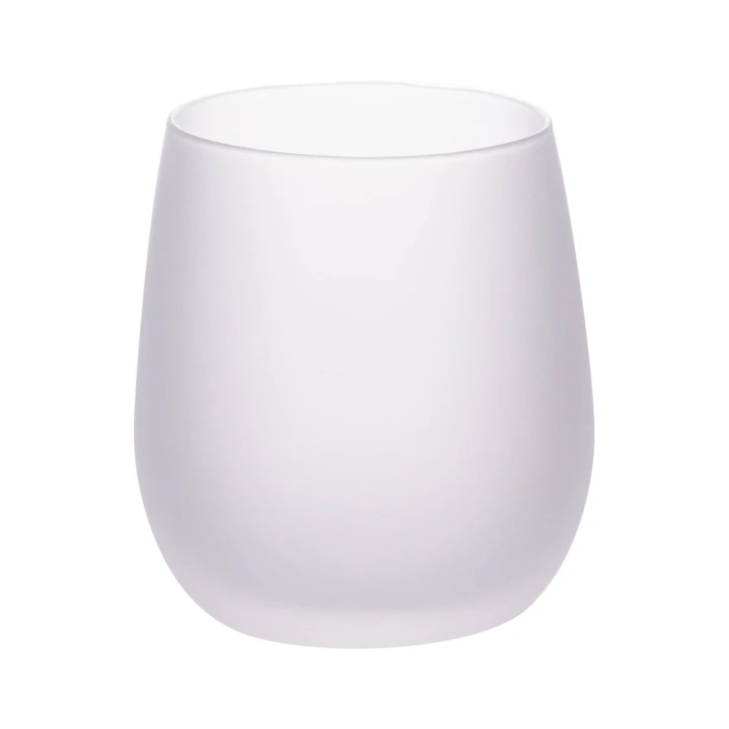 Craft Express 10oz. Frosted White Stemless Glass, 4ct.