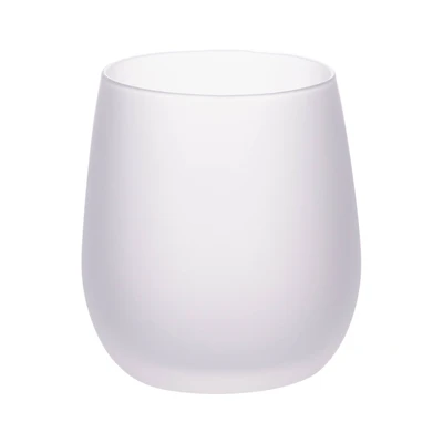 Craft Express 10oz. Frosted White Stemless Glass, 4ct.