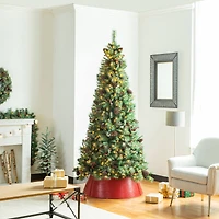 Glitzhome® Red 40.5" Hammered Metal Tree Collar