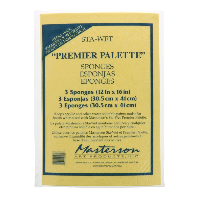 Masterson Sta-Wet® Premier Palette Sponge Refills, 3ct.