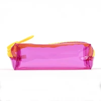 Everything Mary Pink & Yellow Transparent Zipper Pouch