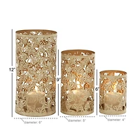 Set of 3 Metal Eclectic Lantern, 6", 9