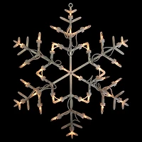13.5" Lighted Snowflake Christmas Window Silhouette Decoration