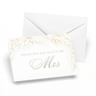Hortense B. Hewitt Co. Dried Floral Bridal Shower Thank You Cards
