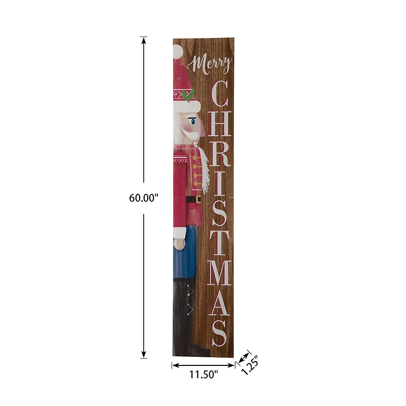 Glitzhome® 5ft. Wooden Nutcracker Porch Sign
