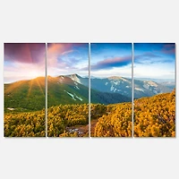 Designart - Bright Sunrise in Carpathian Mountains