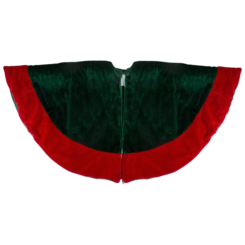 26" Green & Red Velveteen Tree Skirt