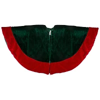 26" Green & Red Velveteen Tree Skirt