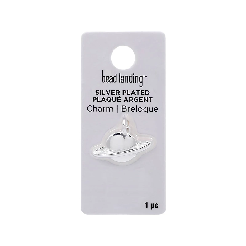 Silver Plated Planet Charm by Bead Landing™