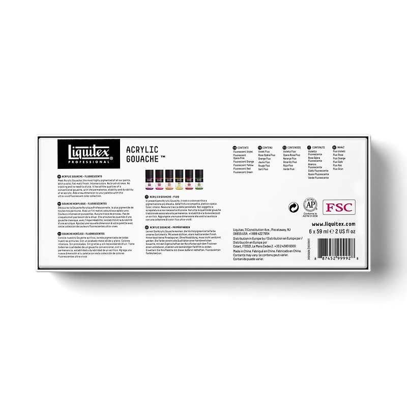 Liquitex® Professional Fluorescents 2oz. Acrylic Gouache, 6ct.