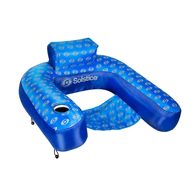 Solstice 4ft. Blue Inflatable Pool Hammock Chair Lounger