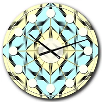 Designart Black & White Fashion Ornament Mid-Century Modern Wall Clock