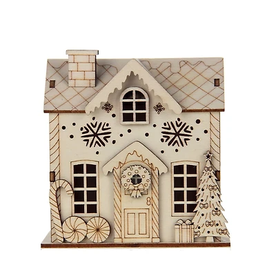 DIY LED Wood Village Candy Cane House by Make Market®