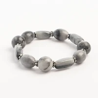 John Bead Jasper No.81 Natural Stone Stretch Bracelet