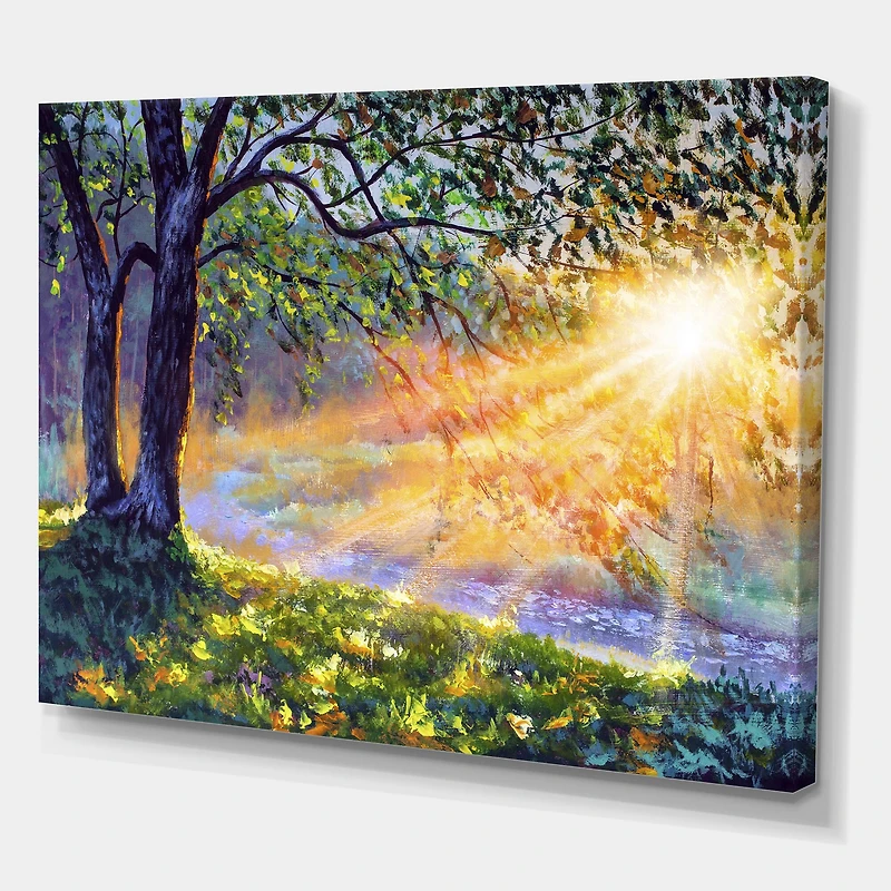 Designart - Dawn Sunshine Light By The River