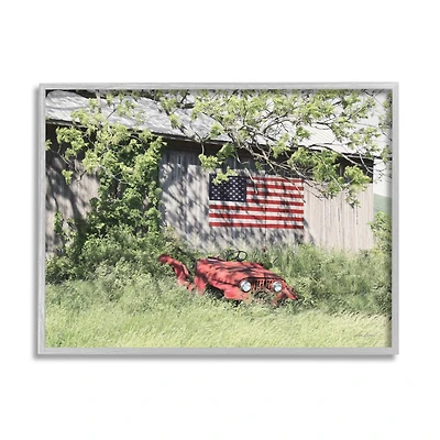 Stupell Industries Americana Lush Country Greenery Framed Giclee Art