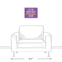 Let Shenanigans Begin Mardi Gras Canvas Wall Art