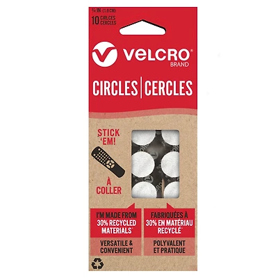 VELCRO® Brand White Stick 'Em Circles