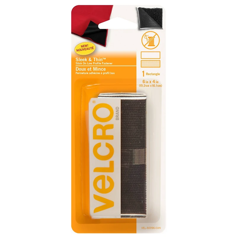 VELCRO® Brand Sleek & Thin™ Stick On Fastener Rectangle