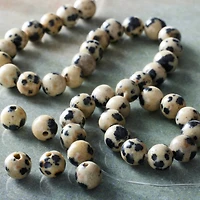 12 Pack: Dalmatian Jasper Round Beads, 6mm by Bead Landing™