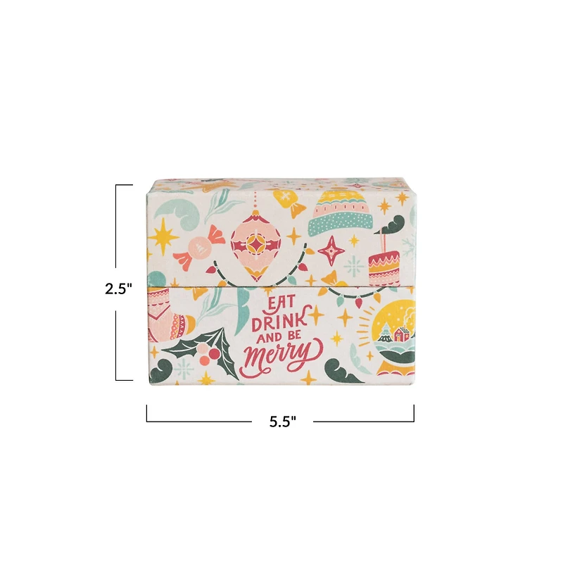 Hello Honey® Handmade Recycled Paper Recipe Box with 36 Recipe Cards